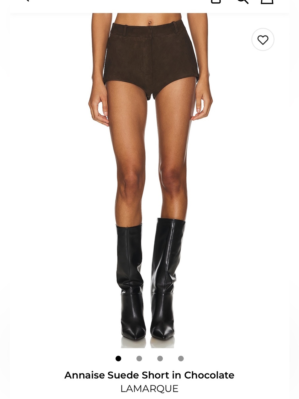 Lamarque Annaise Suede Shorts S
